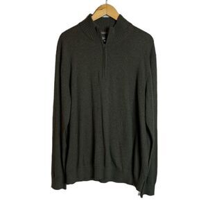 Mens Eddie Bauer 90% Merino Wool quarter zip sweater size XL